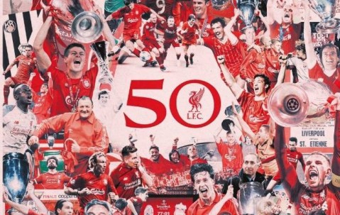 怎能不令人热血澎湃！第50次参加欧战，利物浦官方发布纪念海报